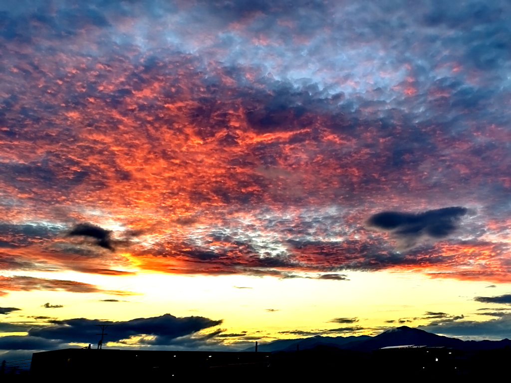 20220823おもいっきり焼けた夕暮れ