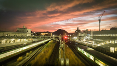 20221011駅からの夕焼け