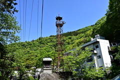 温泉街の火の見櫓