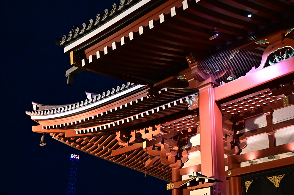 夜の浅草寺