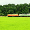 里山のローカル線（ミニチュア風）