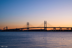 Sunrise over the bay bridge