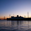 sunrise over the port