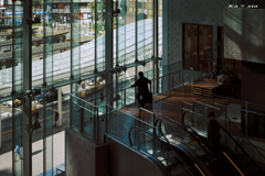Overlooking the west exit of the station