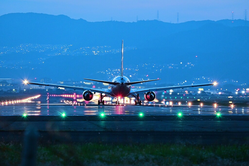 離陸前の飛行機