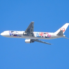 Disney仕様ラッピング飛行機