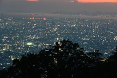 夕景から夜景へ