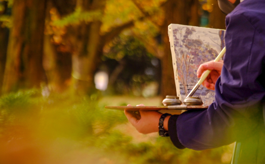 キャンバスに描く秋