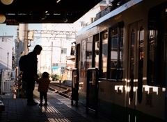 パパ、電車きたよ