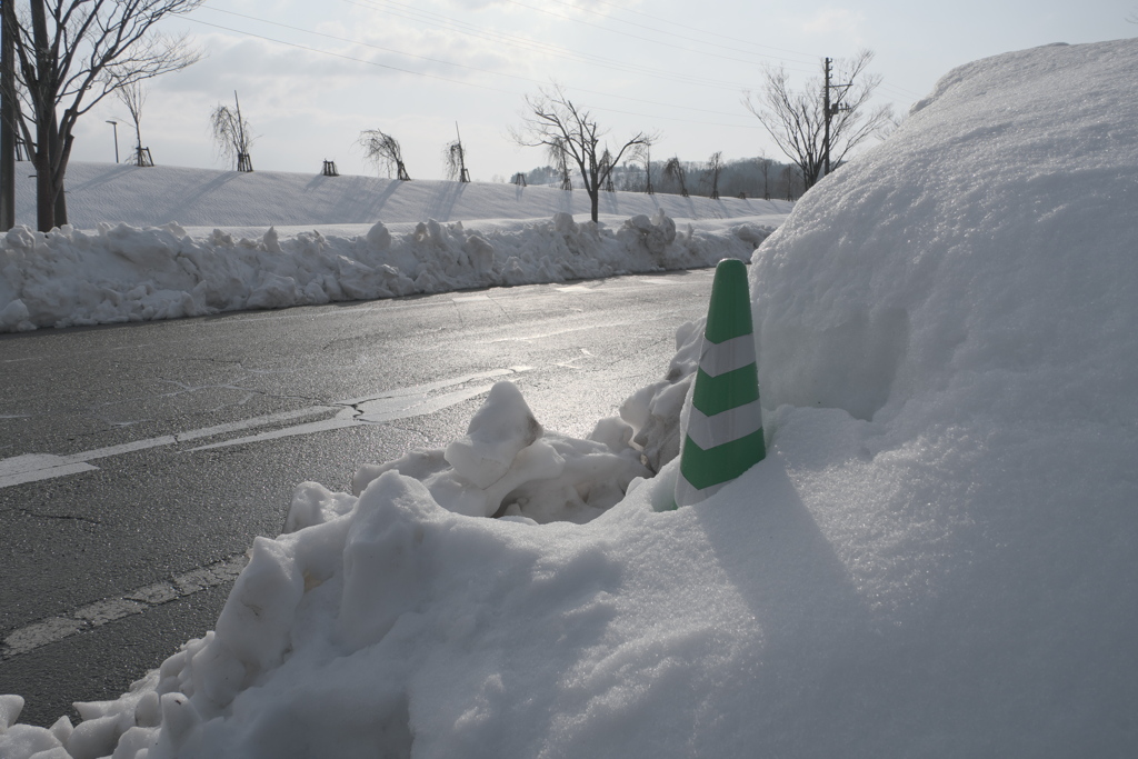 融雪の目印