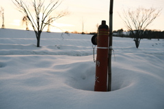 雪中の火の用心