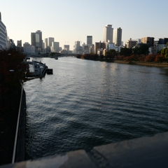 大川の景色（天満橋から西に）
