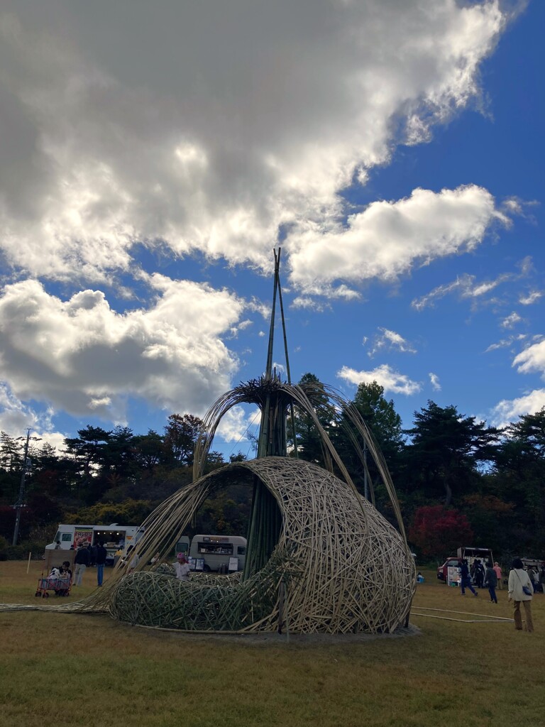 竹で出来たツリー