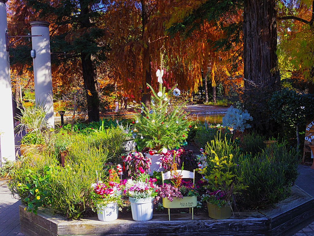 Xマス飾りの庭園