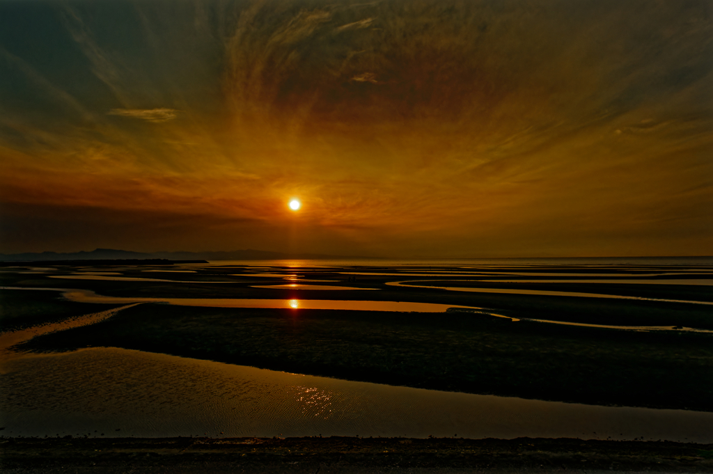 夕日のある風景_1_沈む夕陽