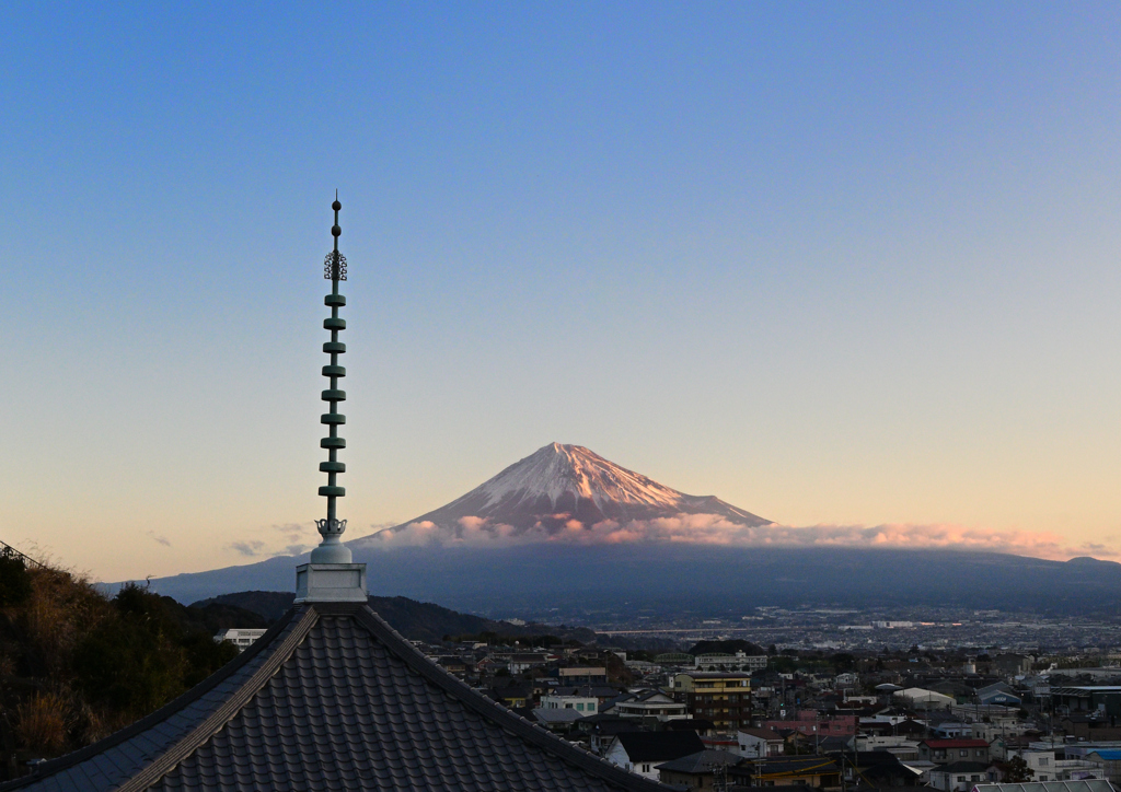 今朝の富士