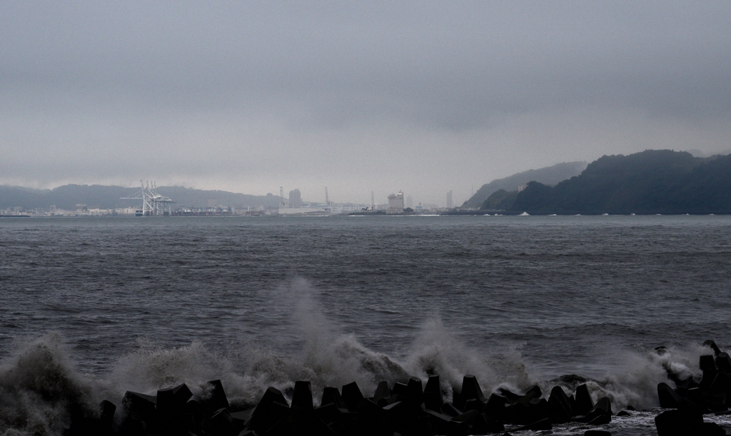 嵐が去った海岸にて