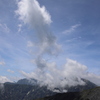 五竜岳から伸びる雲