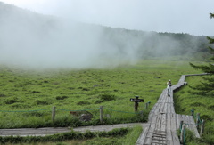 高原にかかる雲