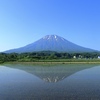 冠雪残る逆さ羊蹄
