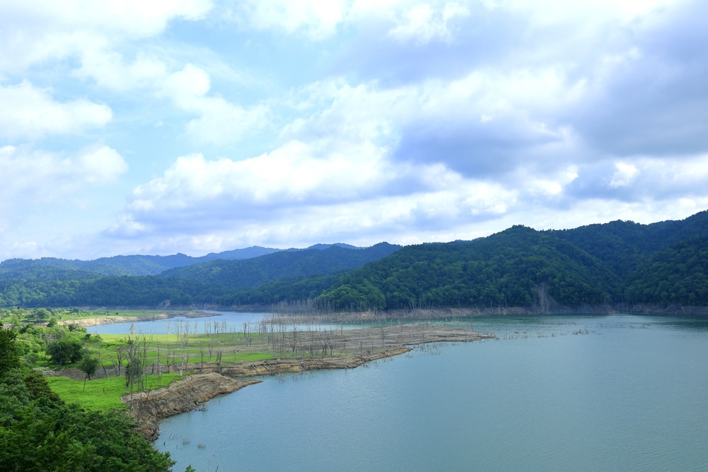 静粛なダム湖