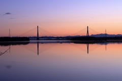 美原大橋の朝景