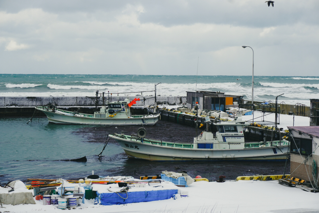 冬の漁港