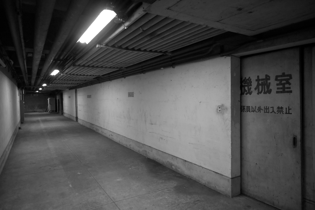 迷い込んだ地下駐車場