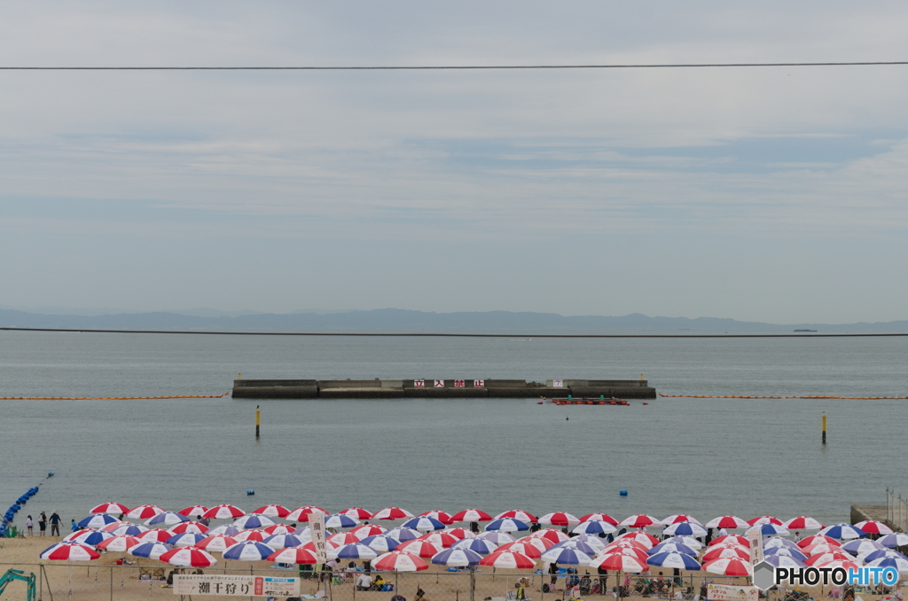 休日の須磨海浜公園