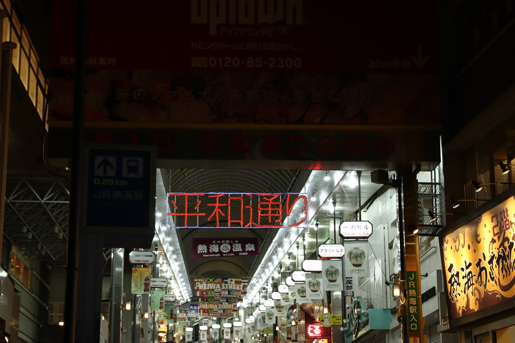 熱海 平和通り 夜