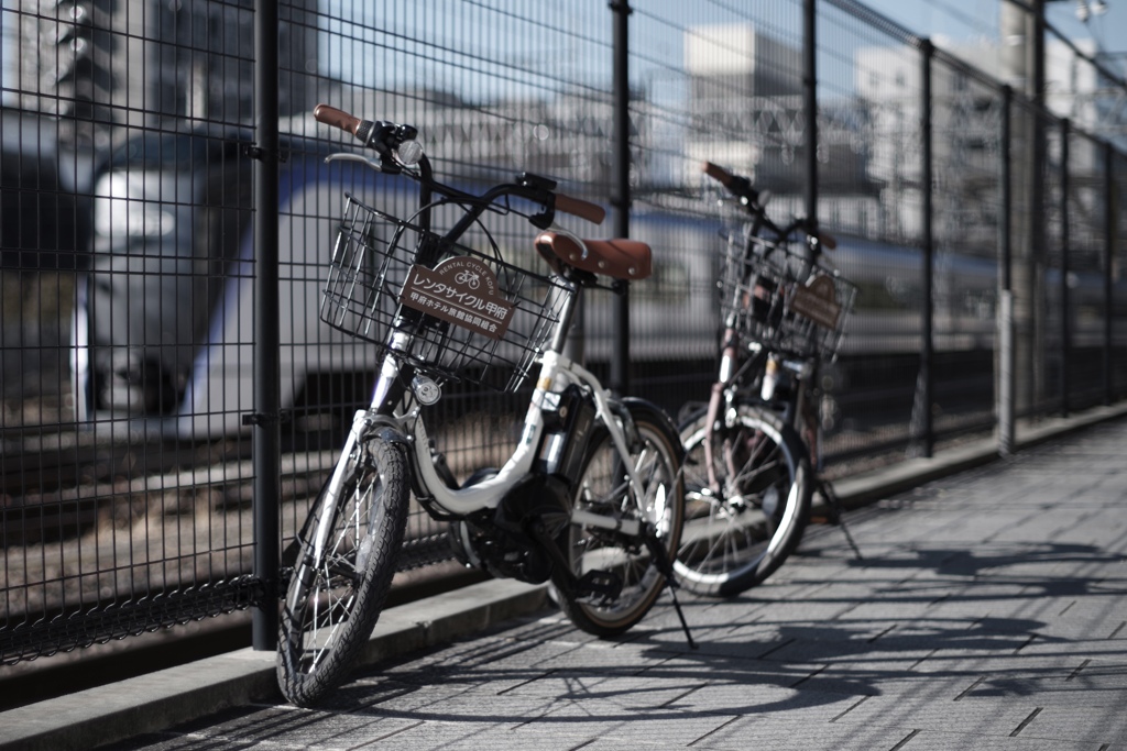 線路脇な自転車