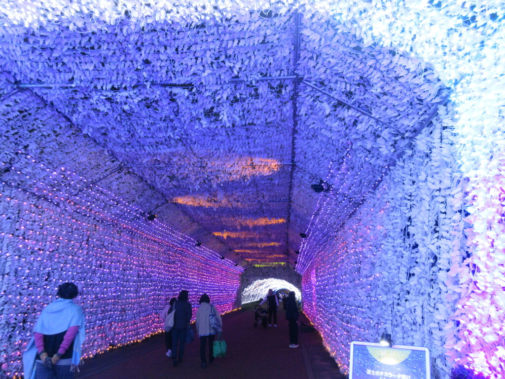 光のトンネルを通って