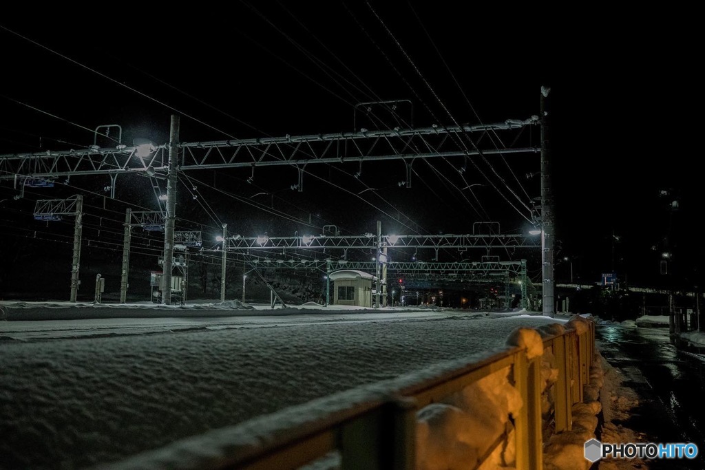 雪の中の鉄道