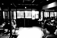 蕎麦屋にて