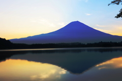 田貫湖、富士山