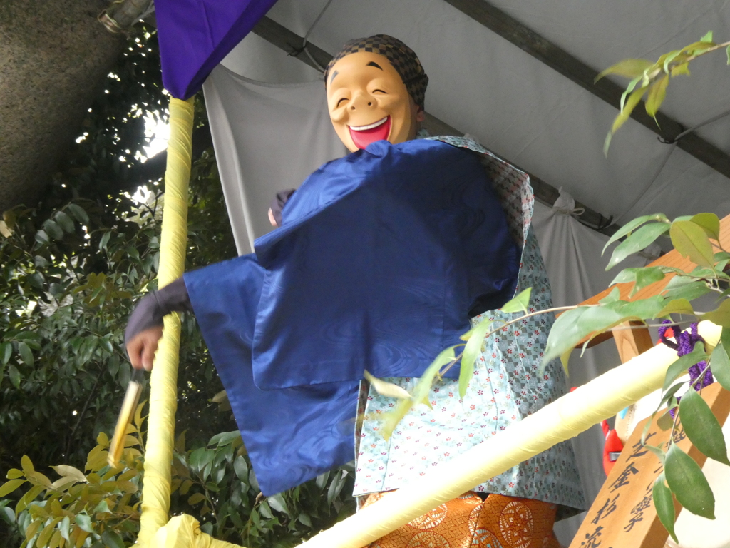 川越氷川神社で舞うオドケ