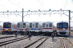 東上線の車両勢揃い(２)