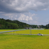 飛山城跡電停の田園風景