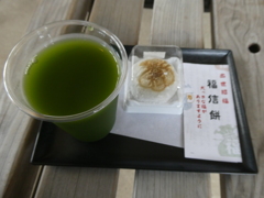福信餅と抹茶のセット