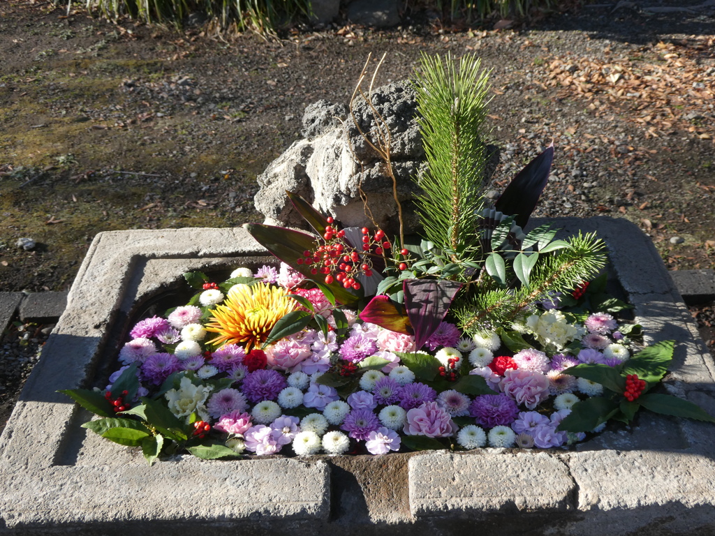 浮島稲荷神社の花手水
