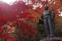 紅葉の中の東郷平八郎