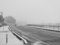 モノクロで雪景色