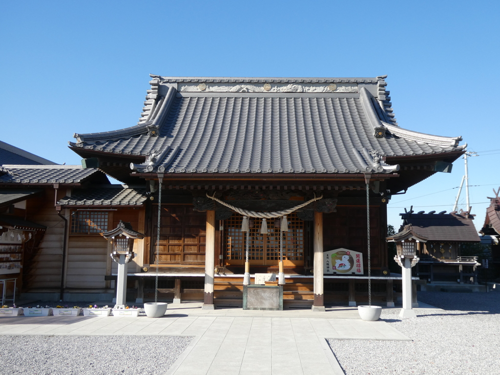 栗橋八坂神社を正面から