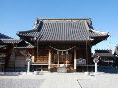 栗橋八坂神社を正面から