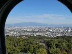 高崎白衣大観音から赤城山を望む