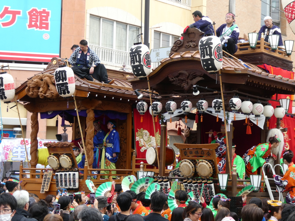 柳原の屋台と前田の山車