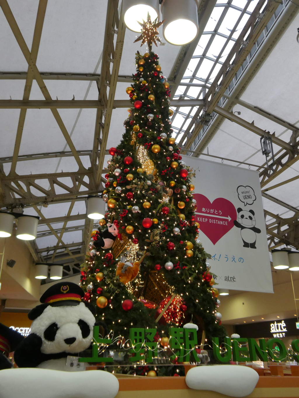 上野駅のクリスマスツリー