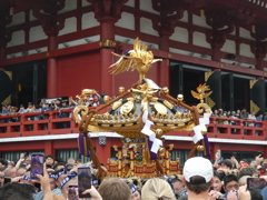 浅草寺前を通る神輿(３)
