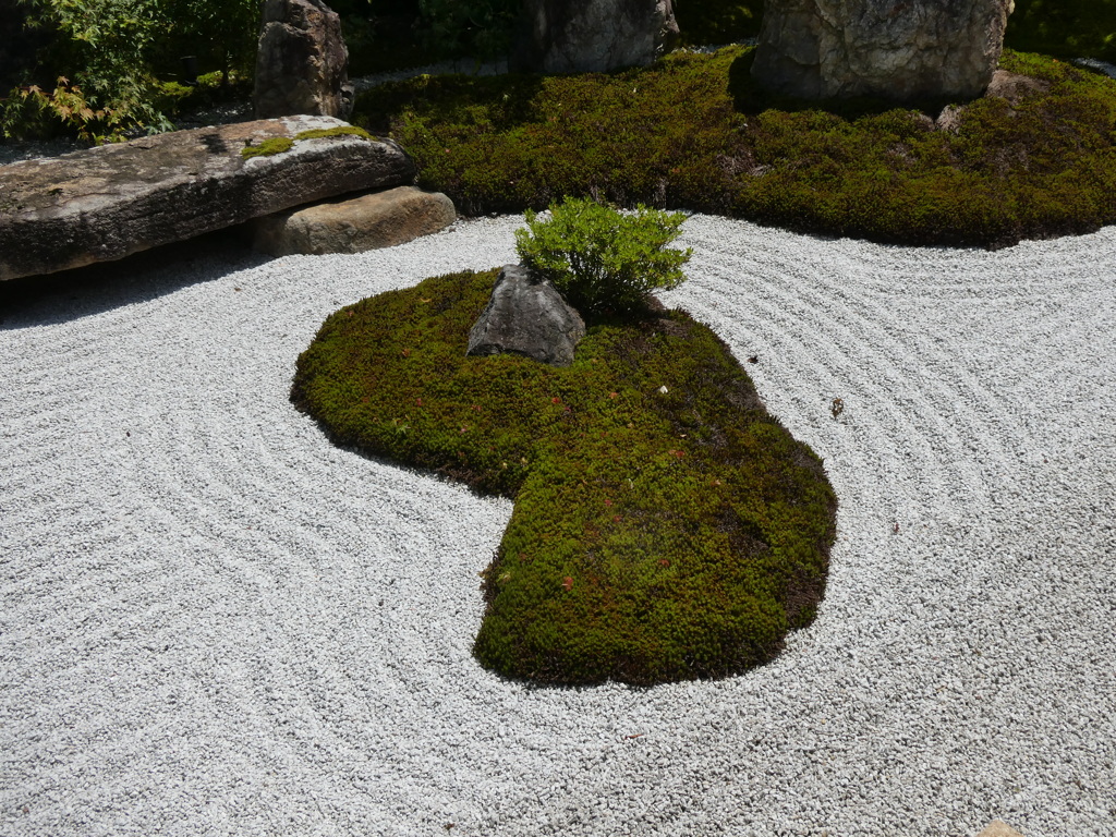 枯山水と音羽護国寺の石