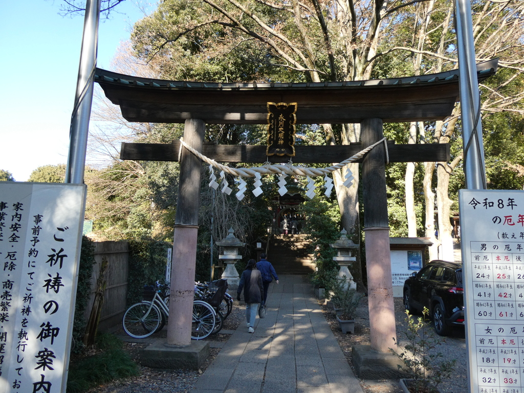 南沢氷川神社（鳥居）